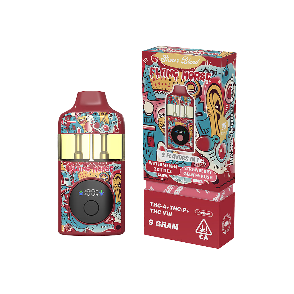Flying Horse - Stoner Blend 3 Flavors in one  (THCA +THCP +THC VIII) - Hemp Disposables (9g) - MK Distro