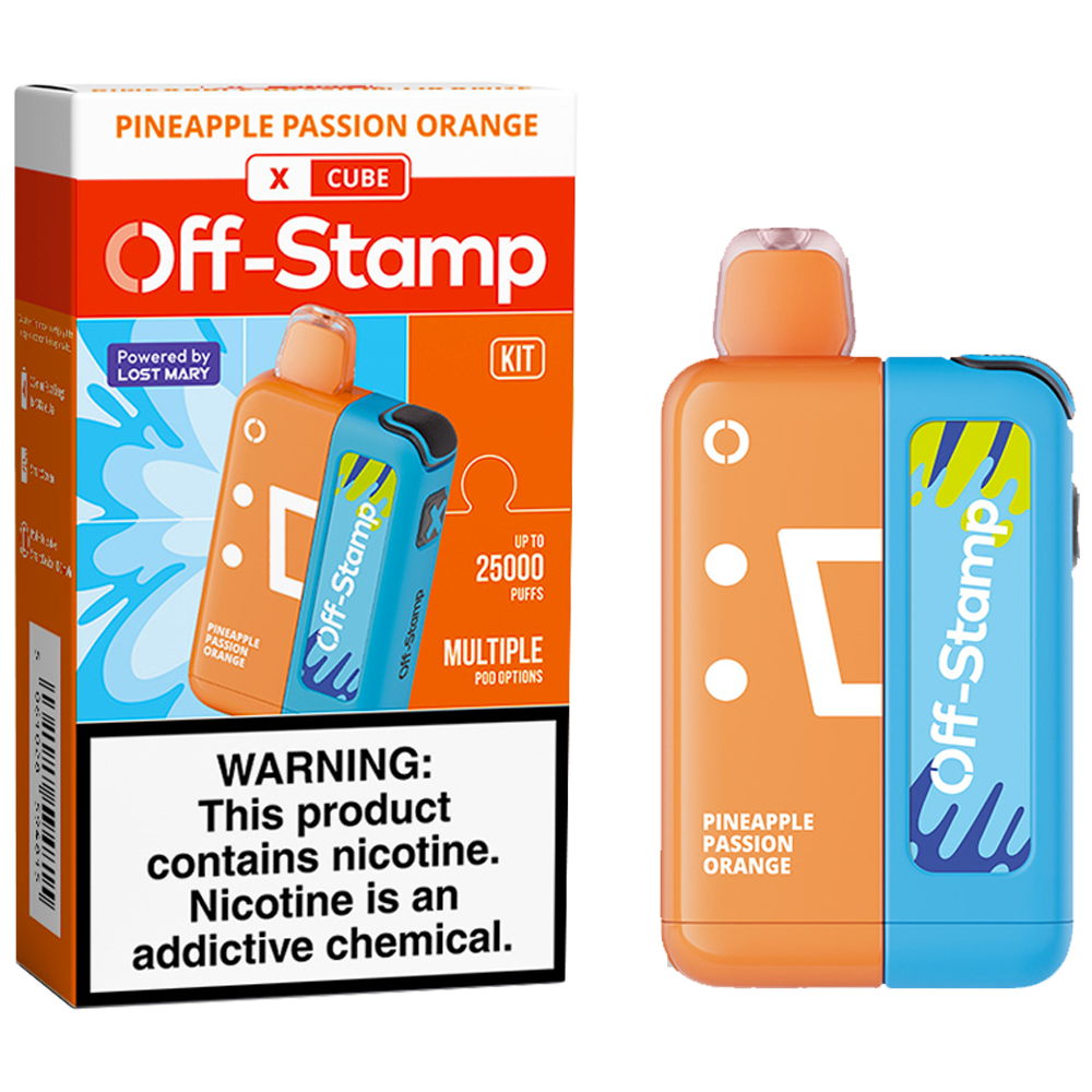 Off Stamp Cube Kit 25K - Disposable Vape (5%) (Box of 5) TX Compliant