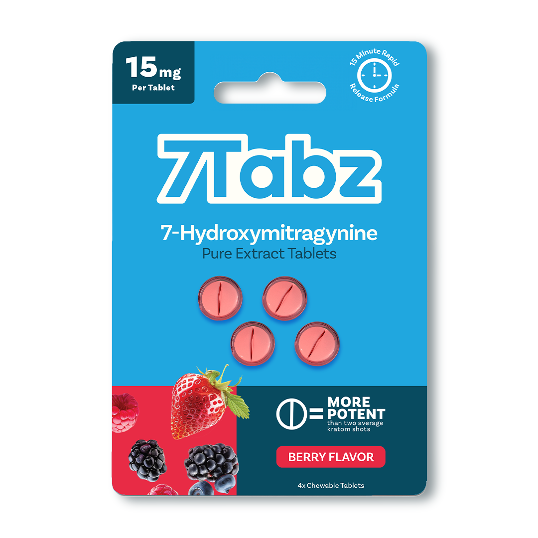 7Tabz Hydroxymitragynine Tablets (15mg x 4ct) - Kratom Capsules (Box of 10) - MK Distro