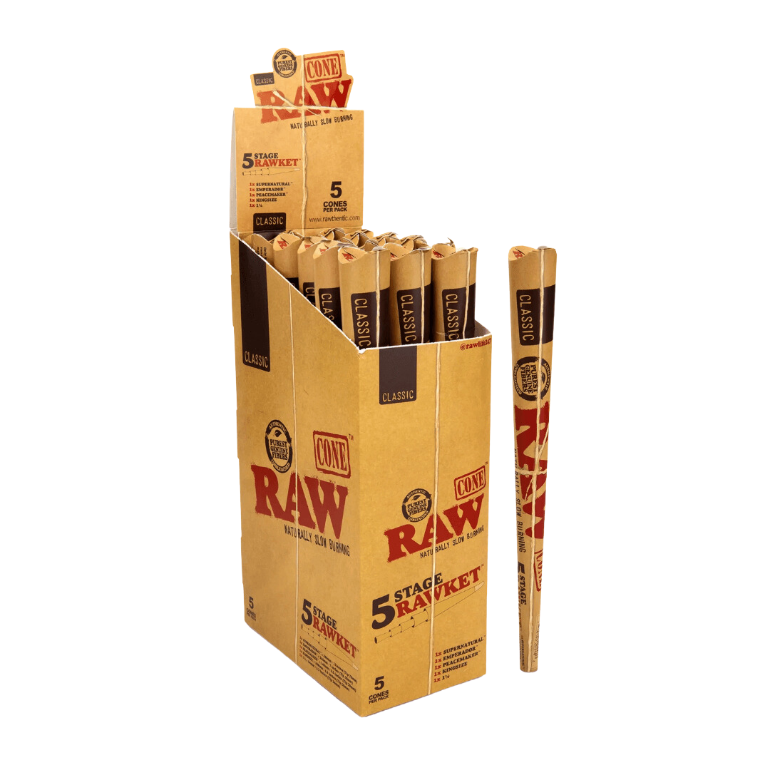 Raw - Classic 5 Stage Rawket - Cones (15 x 5 Cones) - MK Distro