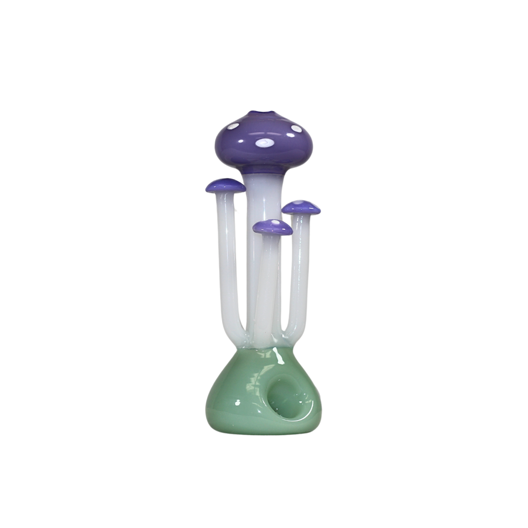 6.5" Water Pipe Mushroom Flower Design - RHPMUS - MK Distro