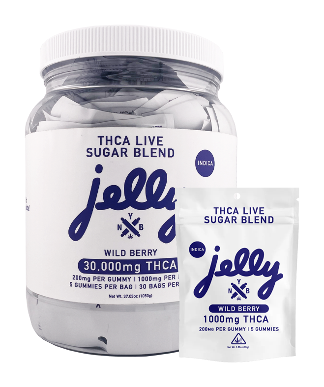 NYB Jelly - THCa Live Sugar Blend Jar - Delta Gummies (1000mg x 30ct) - MK Distro