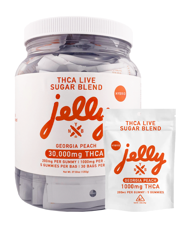 NYB Jelly - THCa Live Sugar Blend Jar - Delta Gummies (1000mg x 30ct) - MK Distro