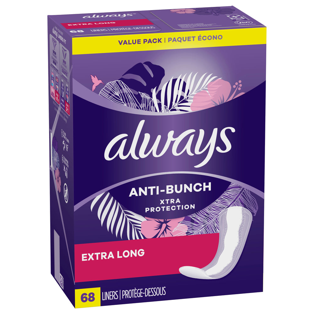 Always - Anti Bunch Extra Long Liners (Pack of 68) - MK Distro