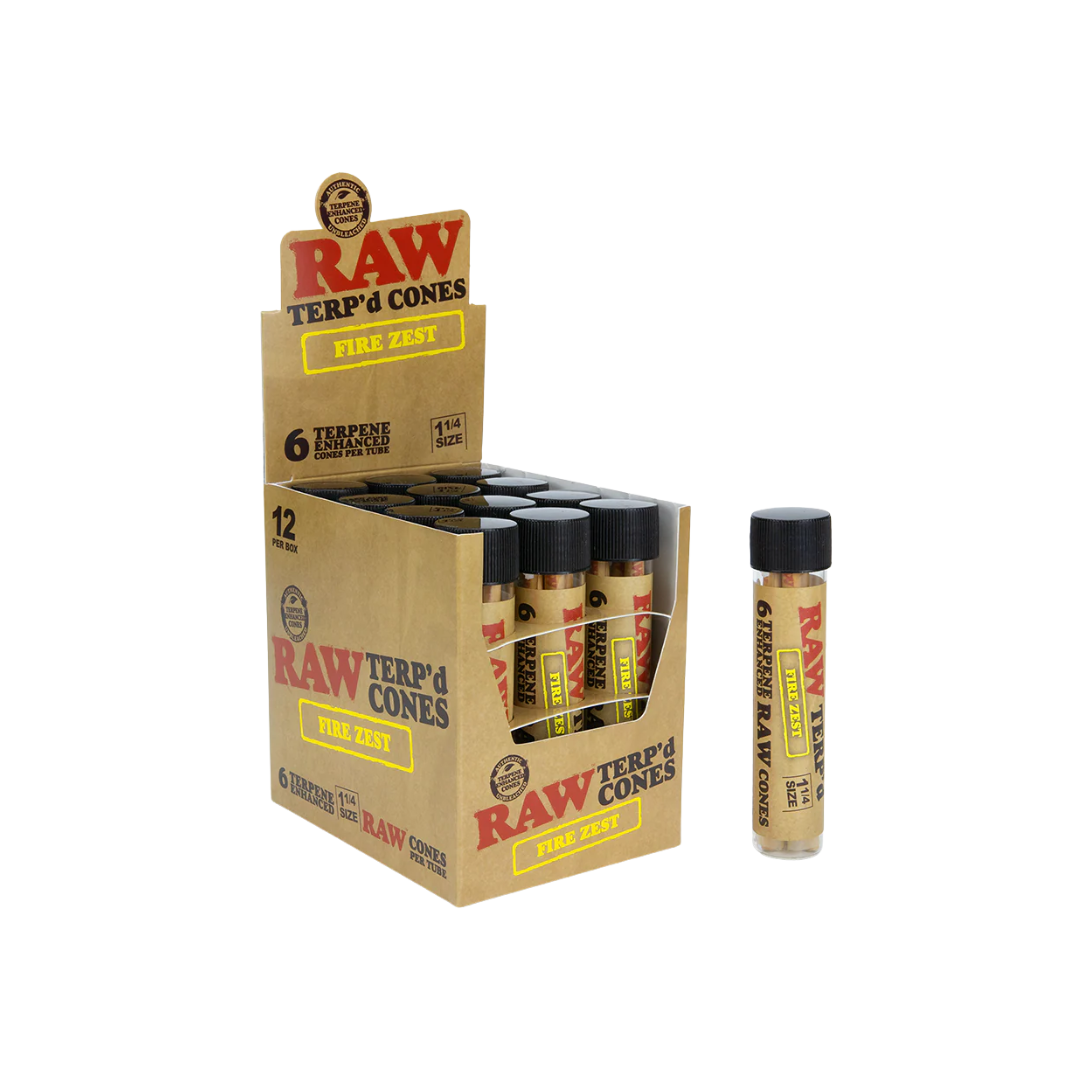 Raw - Terp'd 1 1/4 Size - Cones(12 x 6 Cones) - MK Distro