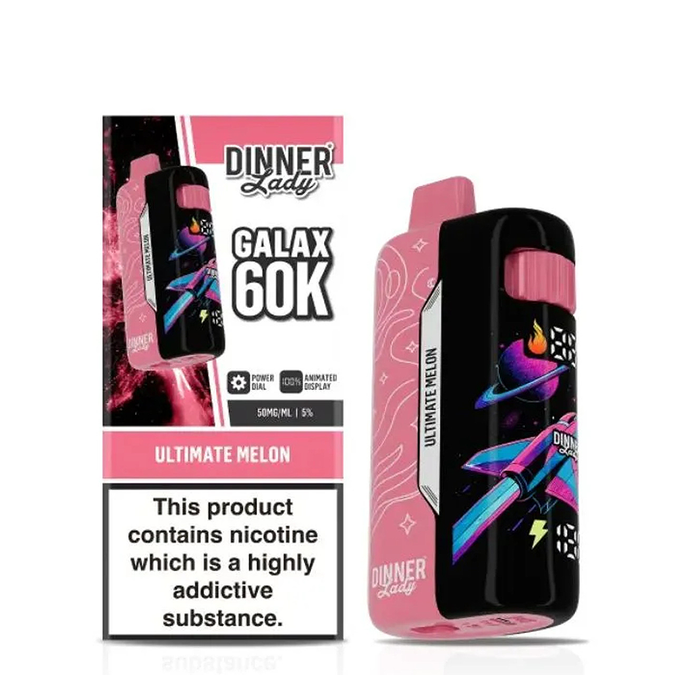 Dinner Lady - Galax Disposable Vape (5% - 60000 Puffs) - Box of 5 (TEXAS COMPLIANT) - MK Distro