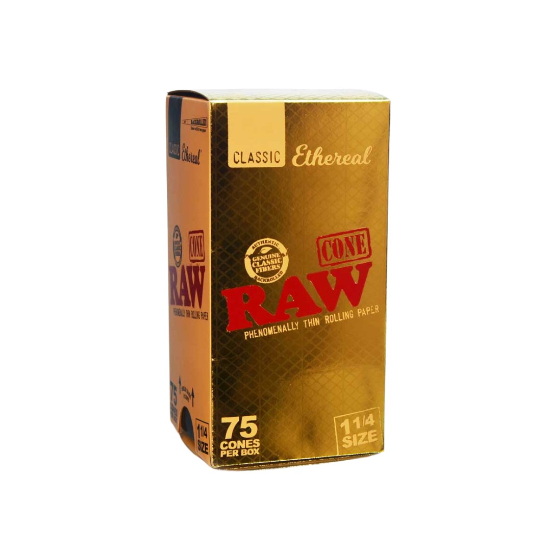 Raw - Classic Ethereal 1 1/4 Size - Cones (Pack of 75) - MK Distro
