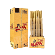 Raw - Classic 1 1/4 Size - Cones (Pack of 75) - MK Distro