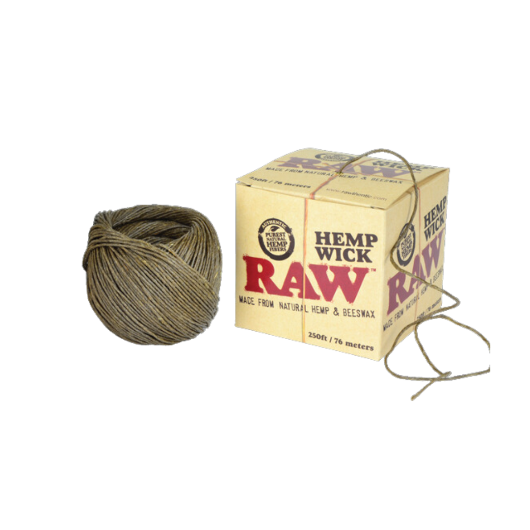 Raw - Hemp Wick Rolls - (20ft x 20 Rolls) - MK Distro