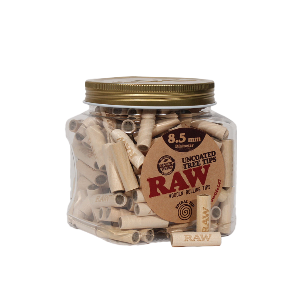 Raw - Classic Tips - Uncoated Tree Tips Size 8.5mm - (Box of 200) - MK Distro