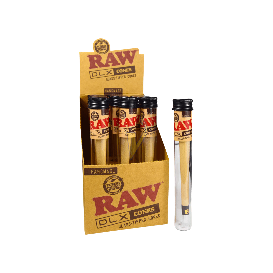 Raw DLX Glass Tipped - Cones (Display of 12) - MK Distro