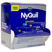 Vicks Nyquil - Severe Cold and Flu - Medicine & First Aid (32 Packets x 2 Liquicaps) - MK Distro