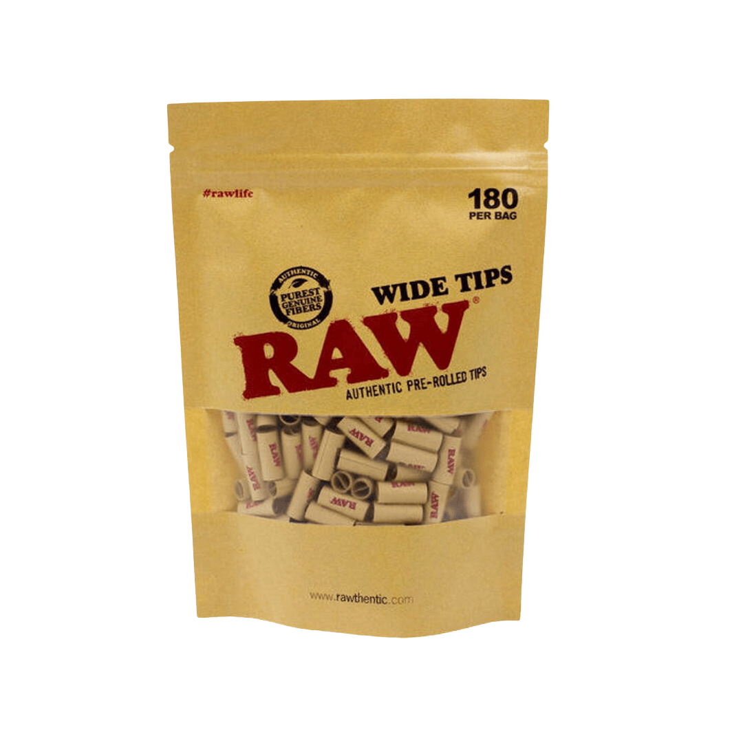 Raw - Classic Pre Rolled Tips - Wide - (Pack of 180) - MK Distro