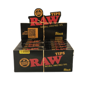 Raw - Black Papers - Tips - (Box of 50 x Pack of 50)