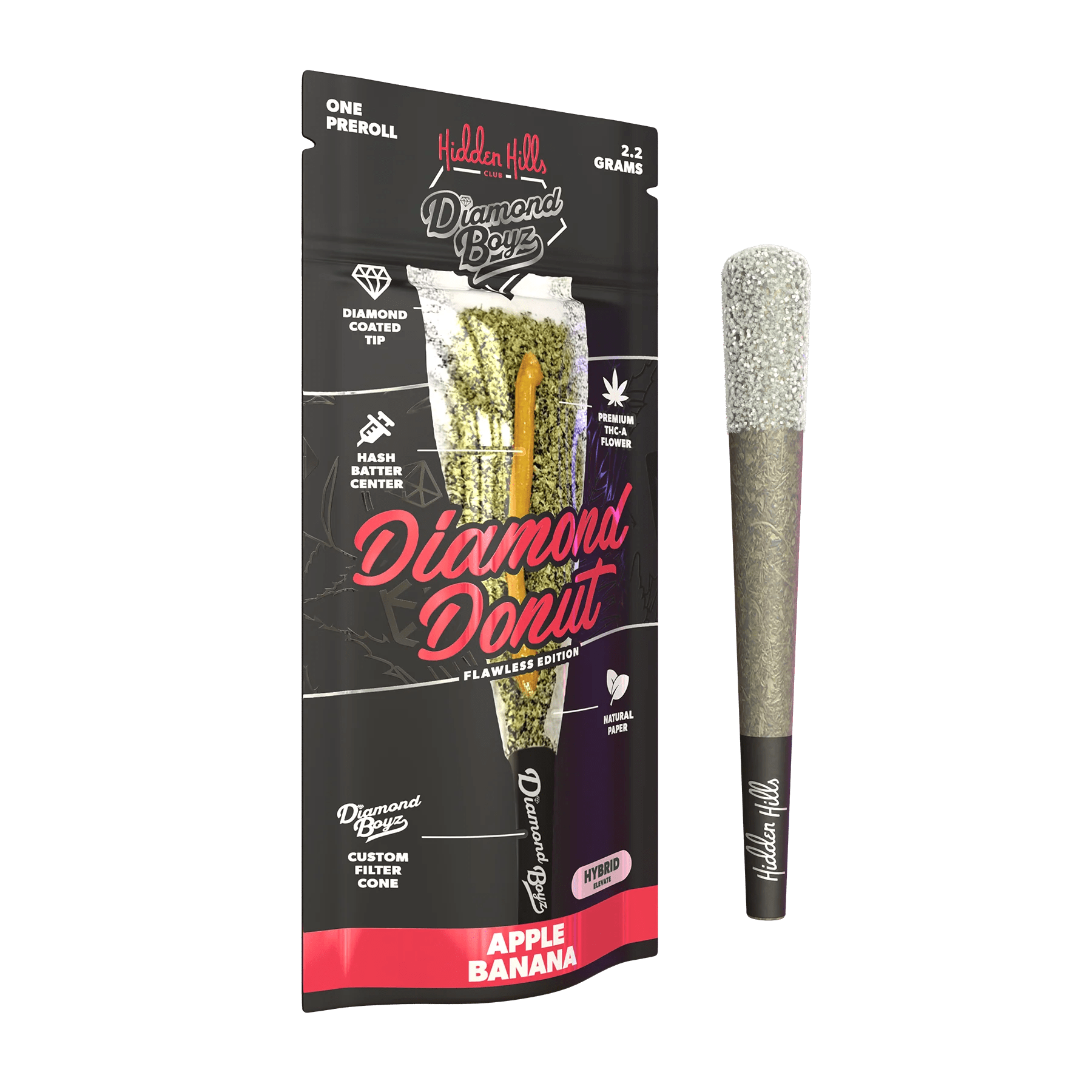 Hidden Hills - Diamond Boyz Donut Pre-Rolls (2.2g x 1 Pre-Roll) - MK Distro
