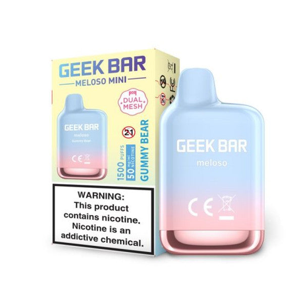 Geek Bar Meloso Mini - Disposable Vape (5% - 1500 Puffs) - Box of 10 - MK Distro