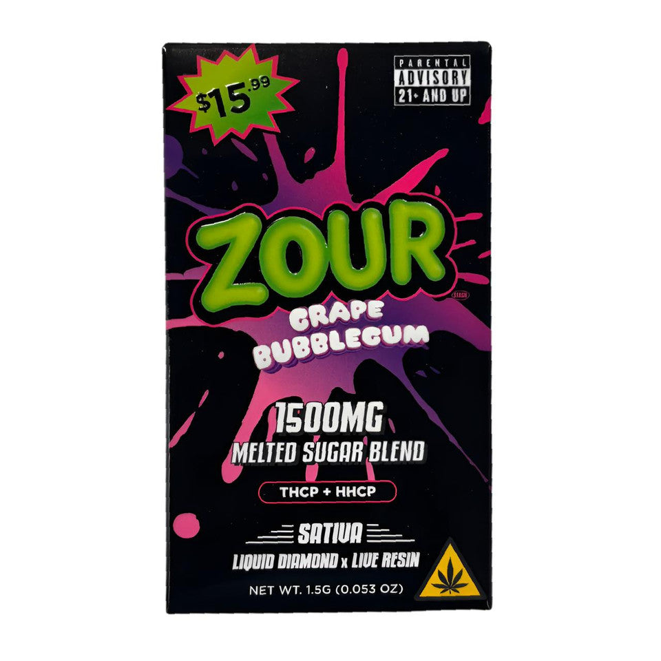 Zour Stash THC-P Diamond Infused - Hemp Pre-Rolls (1.5g x 2ct) (Box of 10) - MK Distro