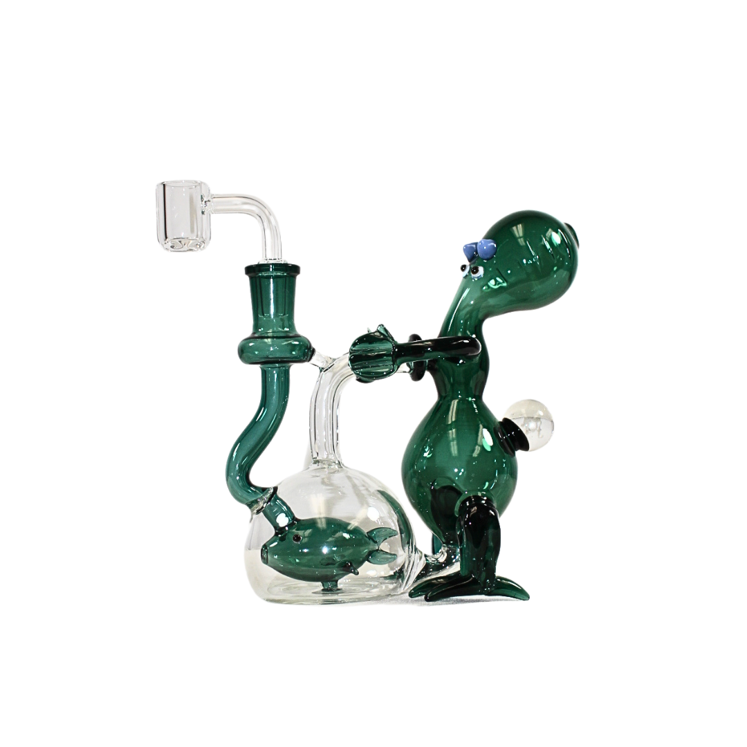 6" Water Pipe - Octopus w/ Fish Design - WP0305 - MK Distro