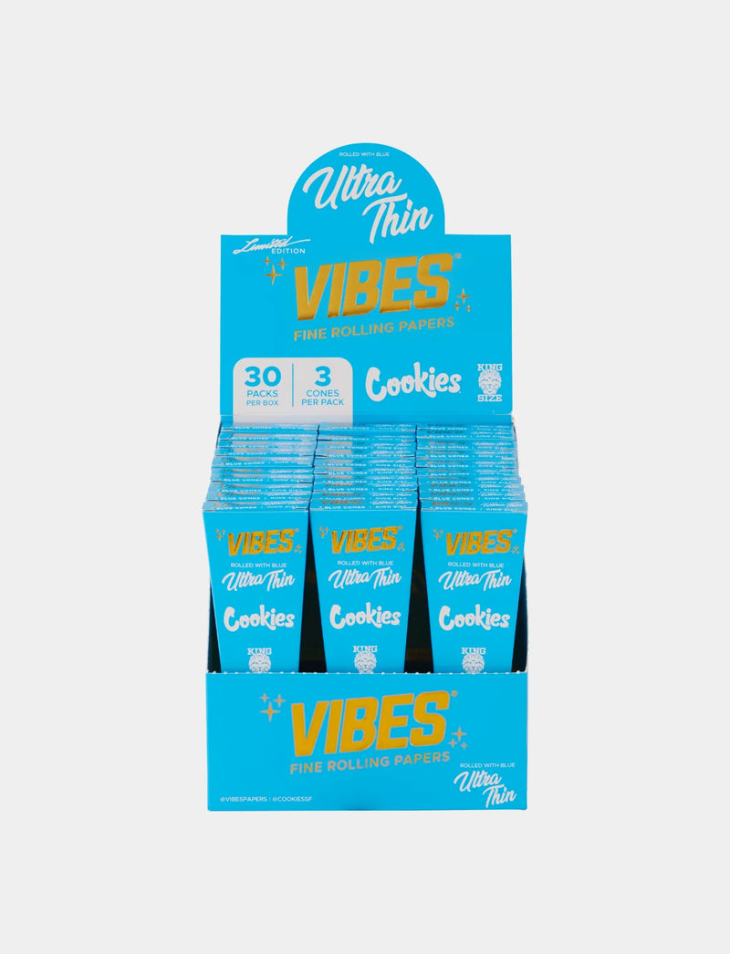Vibes x Cookies - Ultra Thin King Size -Cones (30 Packs x 3 Cones) - MK Distro