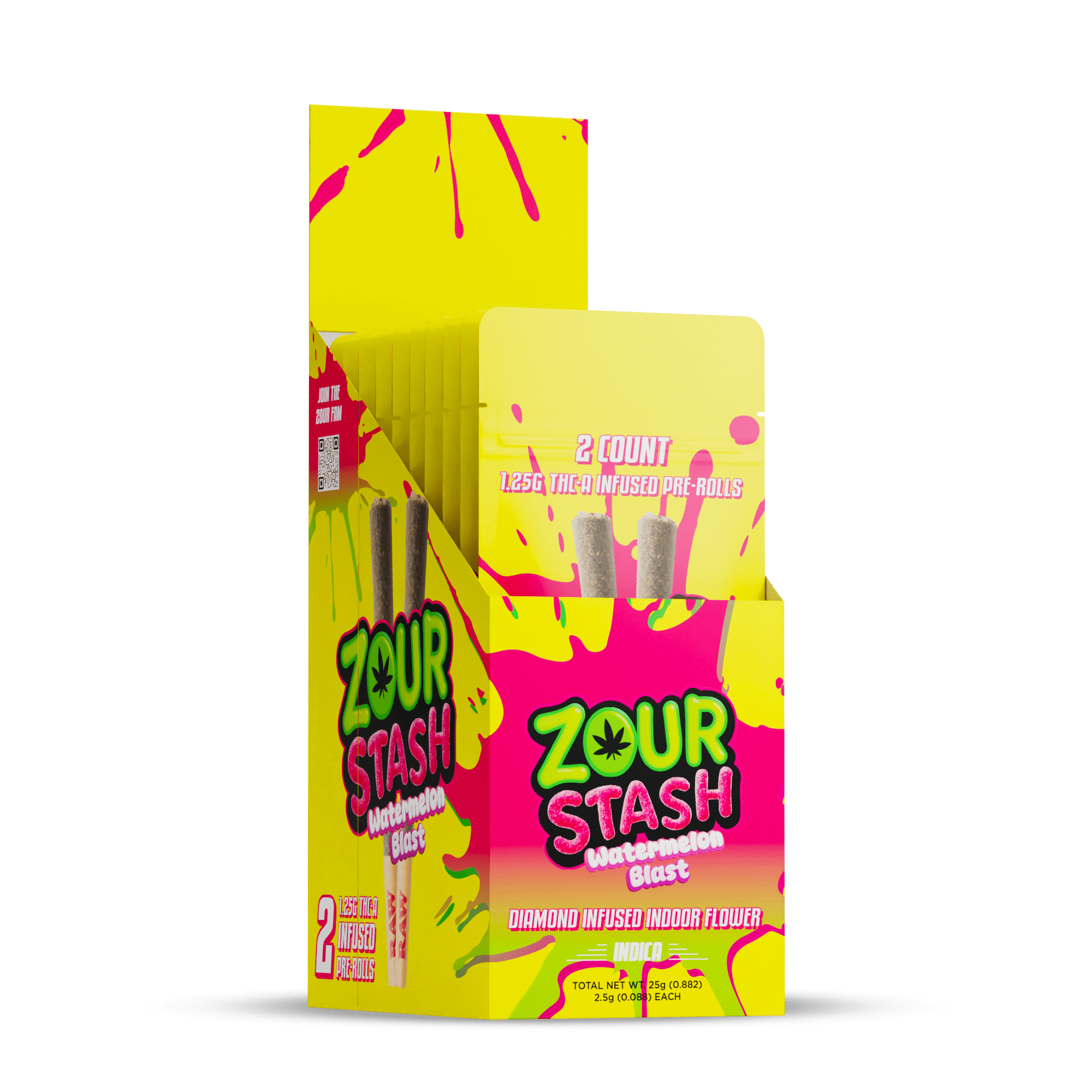 Zour Stash - THC-A Infused Pre-Rolls - Delt Pre-Rolls(3g x 10)