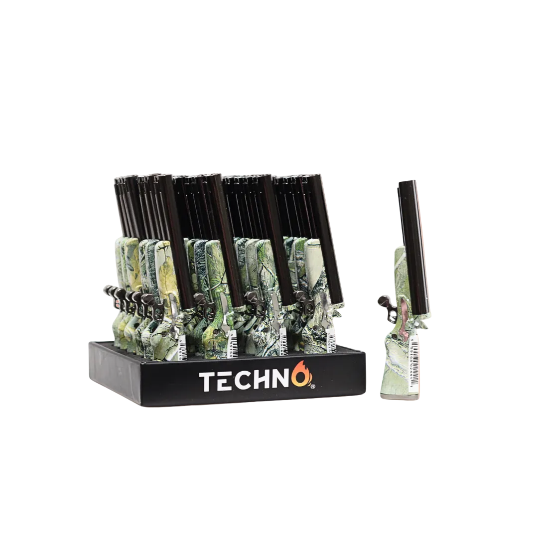Techno Torch Shotgun Camouflage (02441) - Refillable Lighter (Display of 24)