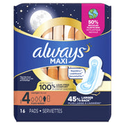 Always - Maxi Overnight with Wings Size 4 (Pack of 16) - MK Distro