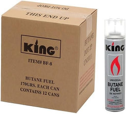 King Butane - Universal Gas Lighter Refill - (Box of 12) - MK Distro