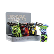 Techno Torch Liquid Design (19004LD) Angled - Disposable Lighters (Display of 9)