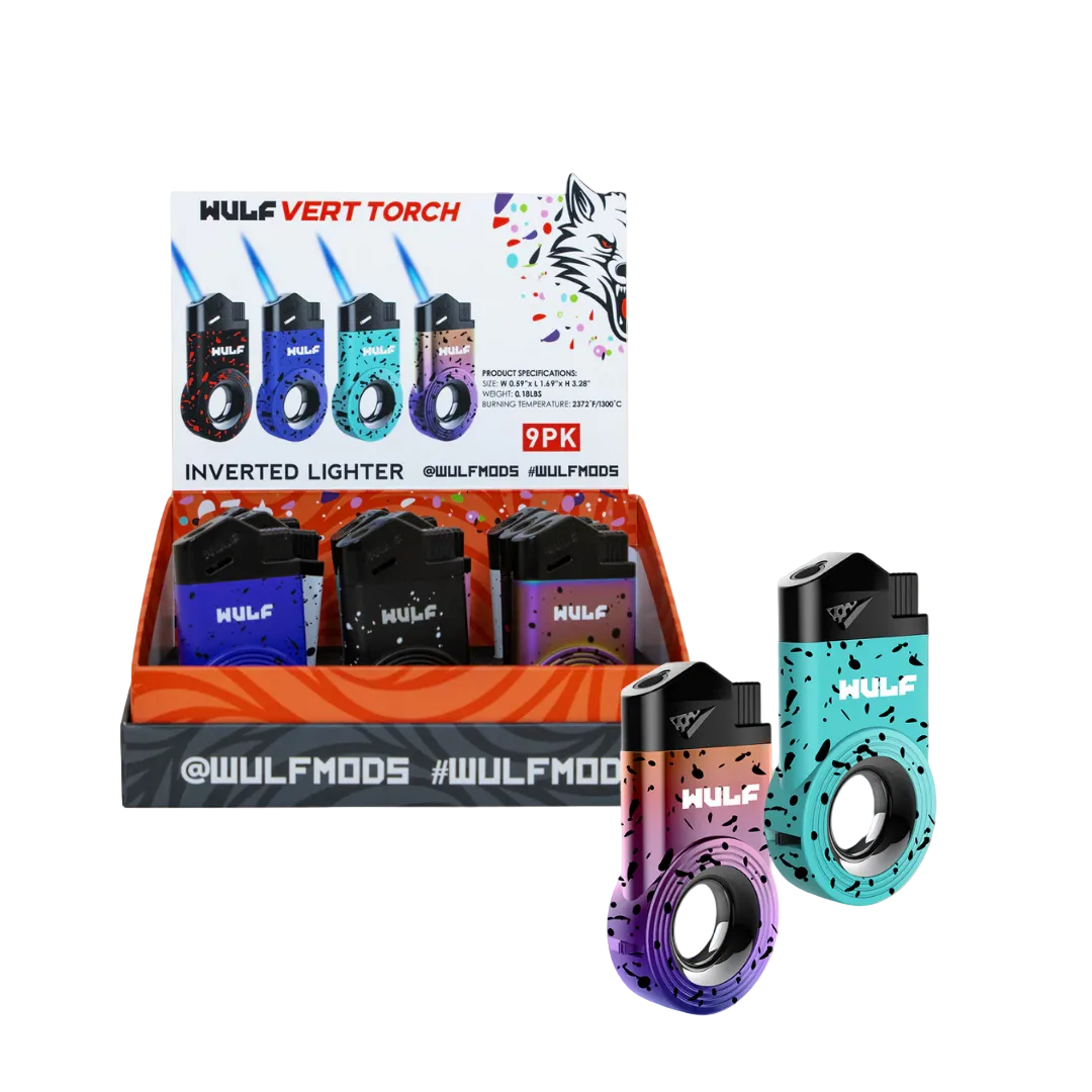 Wulf Vert Inverted - Torch Lighters (Display of 9) - MK Distro