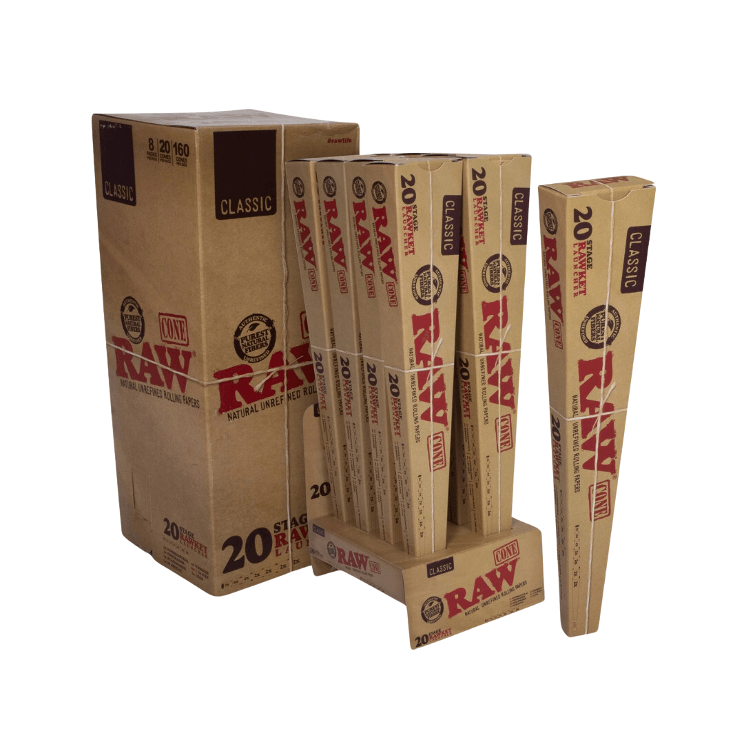 Raw - Classic 20 Stage Rawket - Cones (8 x 20 Cones) - MK Distro