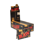 Raw - Black Papers - Single Wide Size - (Box of 25 x Pack of 100)
