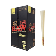 Raw - Black Cones - King Size - (Box of 1400) - MK Distro