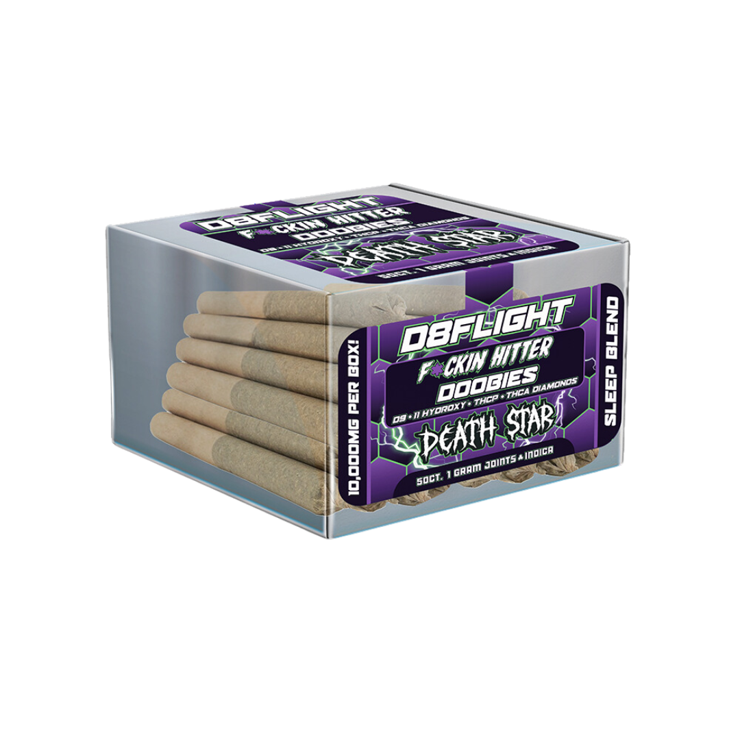 D8Flight - F*ckin Hitter Doobies (D9 + 11 Hydroxy + THCP + THCA Diamonds) - Hemp Pre-Rolls (1g x 50 Pre-Rolls)