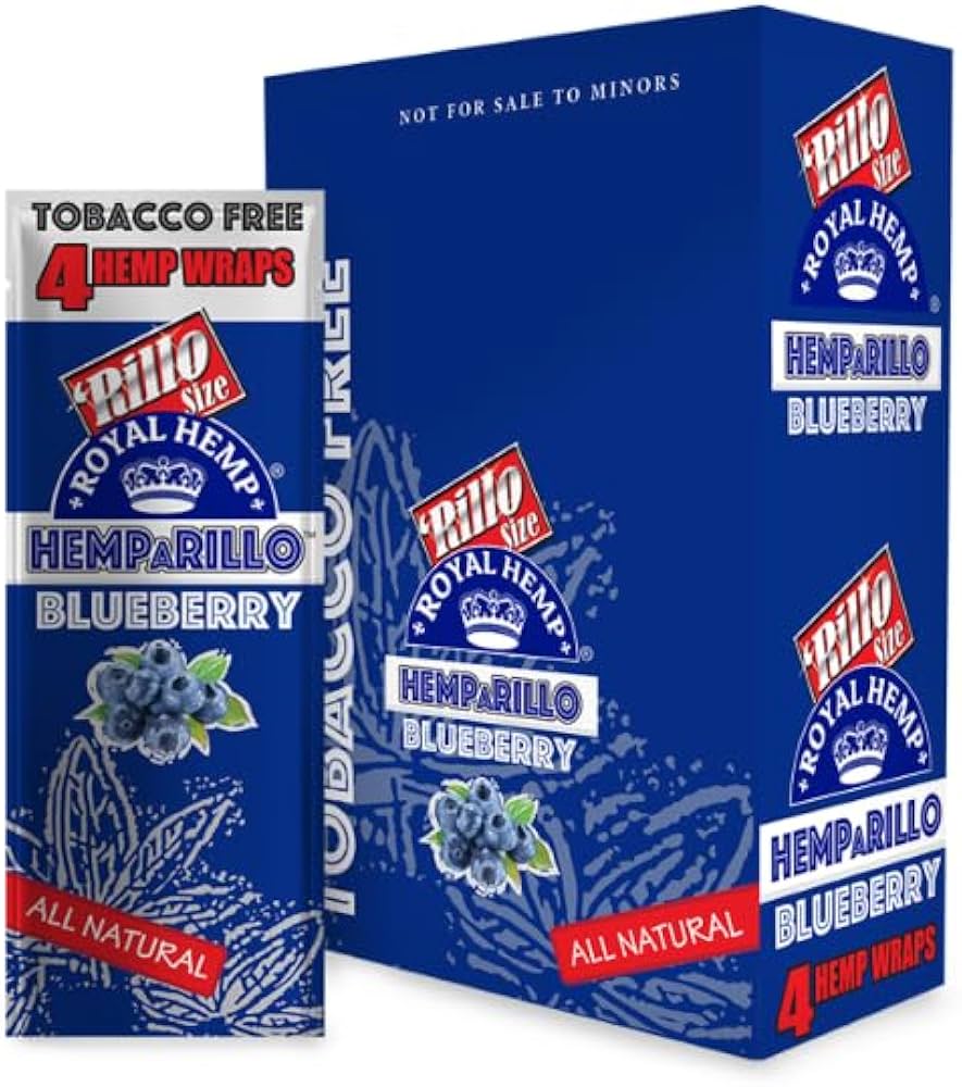Royal Blunts - Hemparillo Hemp Wraps - Blunt/Hemp Wraps(15 Packs x 4 Wraps) - MK Distro