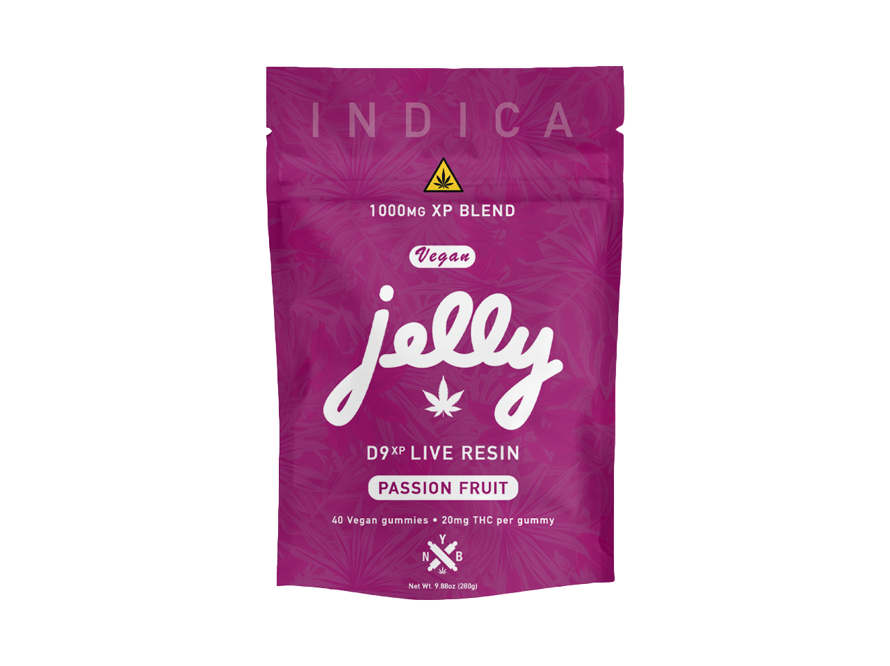 NYB Jelly - THC+ D9 XP Live Resin Vegan - Delta Gummies ( 20mg x 40 Gummies)