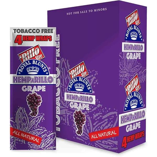 Royal Blunts - Hemparillo Hemp Wraps - Blunt/Hemp Wraps(15 Packs x 4 Wraps) - MK Distro