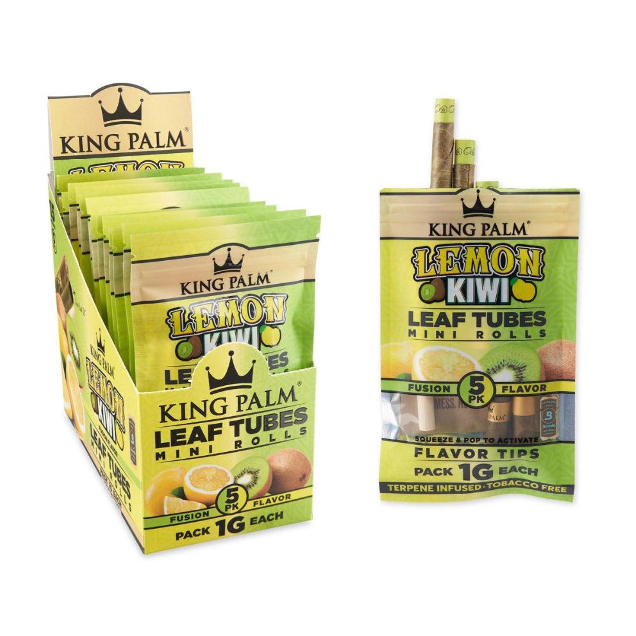 King Palm - 1gm Mini Leaf Tubes -Filters, Tips & Tubes (15 Packs x 5 Tubes) - MK Distro