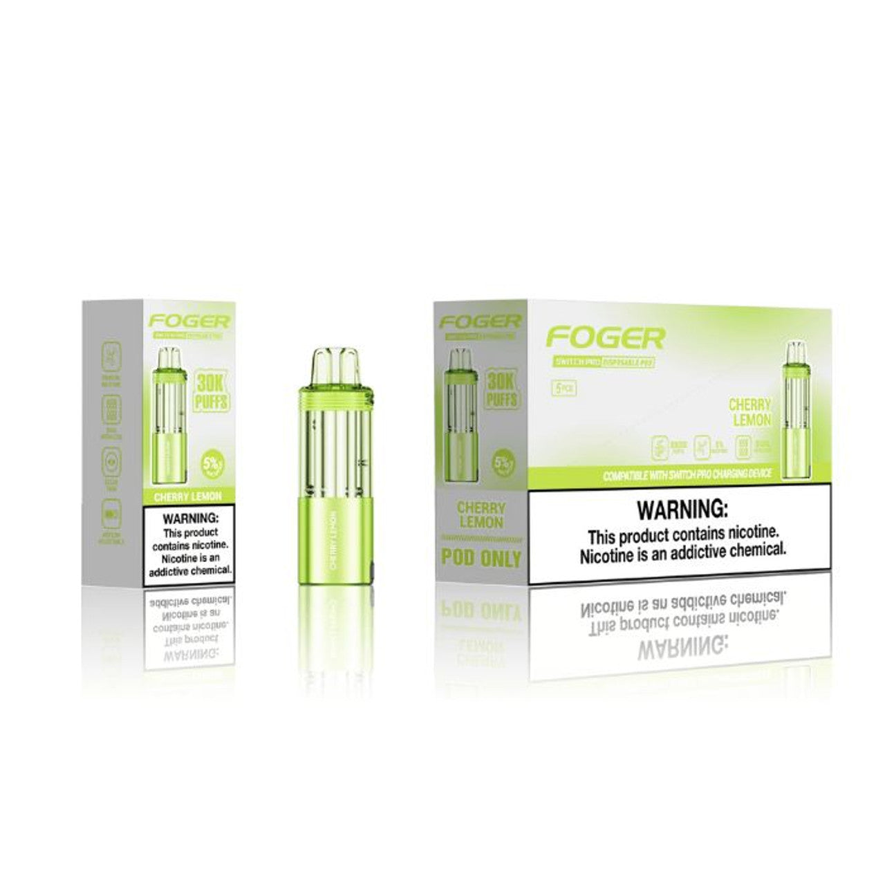 Foger Switch Pro Pod 30k - Disposable Pod (5% - 30,000 Puffs) - Box of 5 - MK Distro