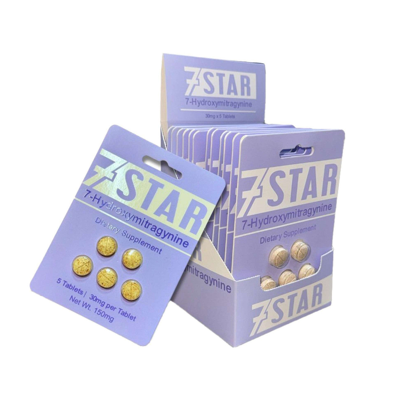 7 Star - 7-Hydroxymitragynine Tablets (30mg x 5ct) - Single