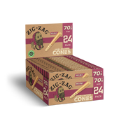 Zig Zag - 70's Mini Unbleached - Cones (12 x 24 Cones) - MK Distro