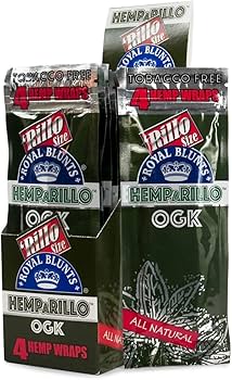 Royal Blunts - Hemparillo Hemp Wraps - Blunt/Hemp Wraps(15 Packs x 4 Wraps) - MK Distro