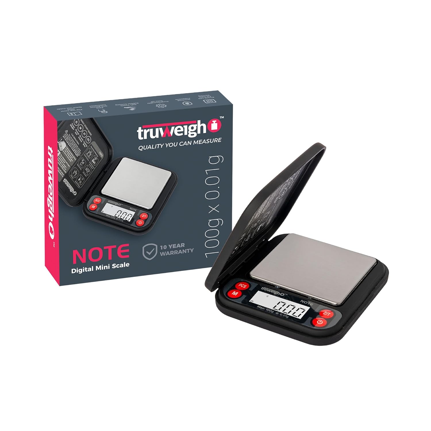 Truweigh Note Digital Mini - Scales (100g x 0.01g) - MK Distro