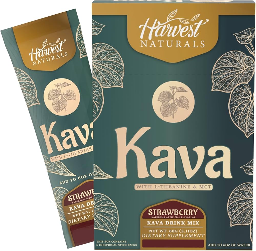 Harvest Naturals Kava - (L-Theanine&MCT) Drink Mix - Pack of 6 - MK Distro