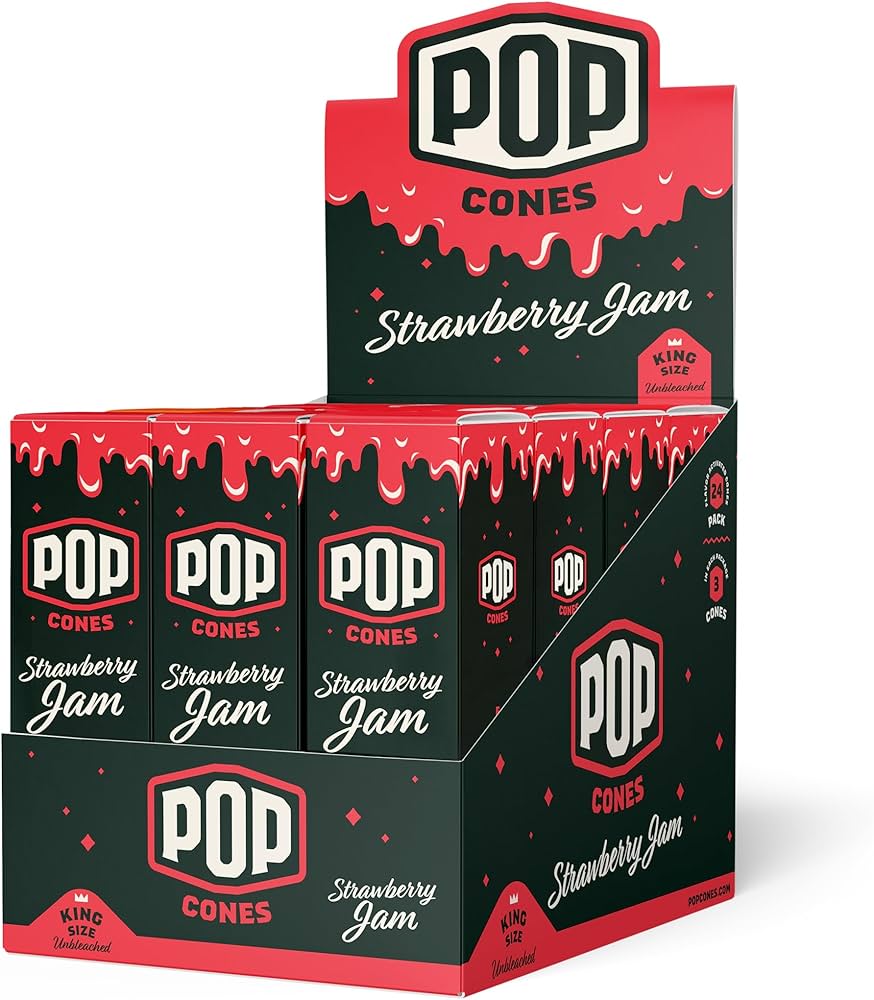 POP Cones - Unbleached 1 1/4 Size - Cones (24 Packs x 6 Cones) - MK Distro