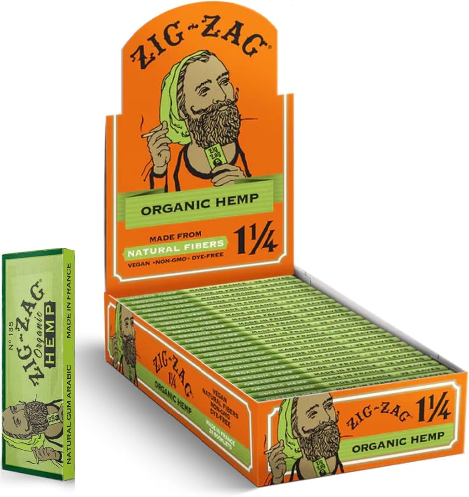 Zig Zag Organic Hemp 1 1/4 Size Booklet - Rolling Papers (24 x 50 Papers) - MK Distro