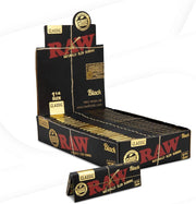 Raw - Black Papers - 1 1/4 Size - (Box of 24 x Pack of 50) - MK Distro