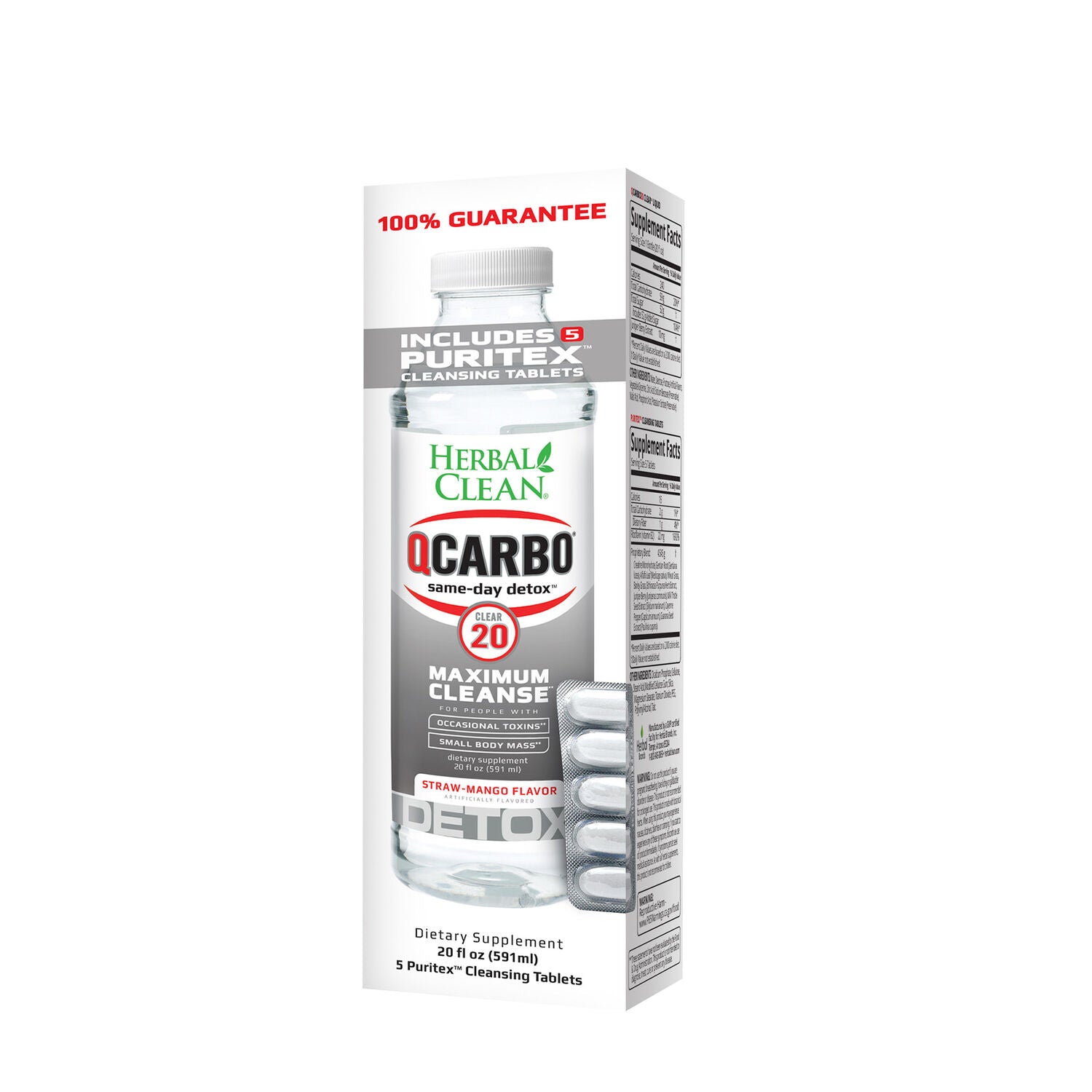 Herbal Clean - QCARBO Same Day Detox - Detox (20 oz) - MK Distro