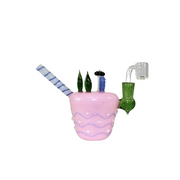4.5" WaterPipe - Fruit Cup W/ Straw Design (WP2411) - MK Distro