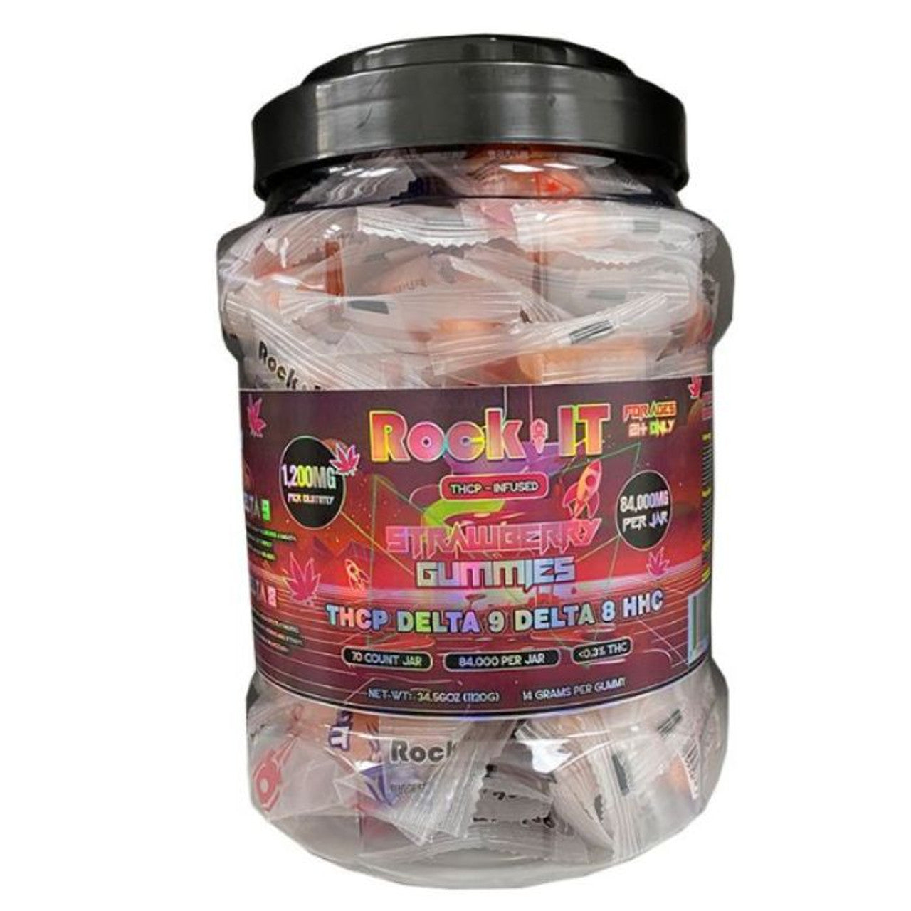 Rock It (D9 + D8 + THCP + HHC) - Delta Gummies (1200mg x 70 ct) - MK Distro