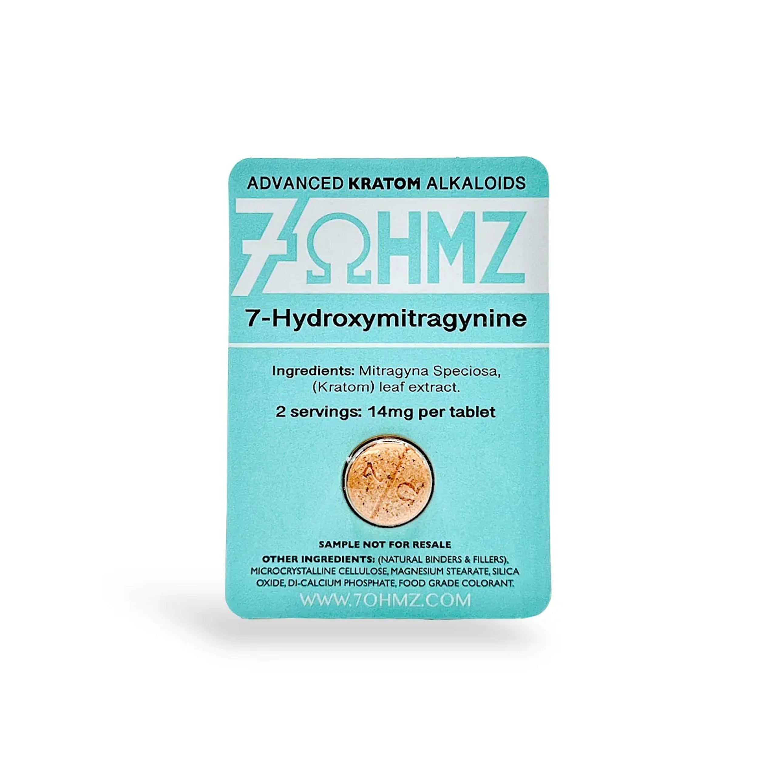 7 Ohmz - 7-Hydroxymitragynine Tablets (14mg x 1 ct) - Kratom Capsules (Box of 20) - MK Distro